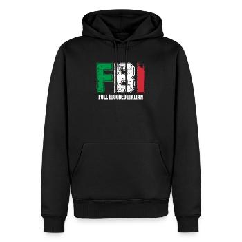 italien - Sweat à capuche Premium bio Homme - noir - Devant - Nico (187cm)