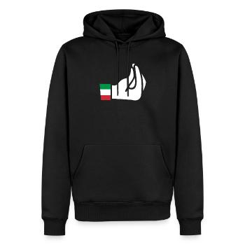 Italiens Italie Italian Italia cadeau - Sweat à capuche Premium bio Homme - noir - Devant - Nico (187cm)
