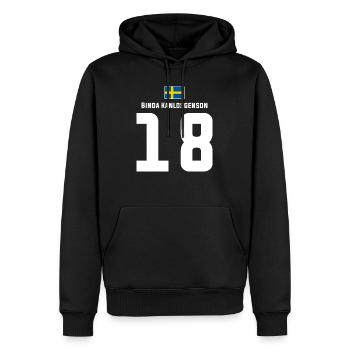 Schwedische Namen Fußball Sauf Mallorca Trikot - Männer Premium Bio Hoodie - Schwarz - Vorne - Nico (187cm)