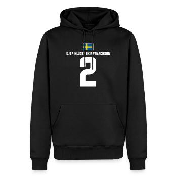 Schwedische Namen Fußball Sauf Mallorca Trikot - Männer Premium Bio Hoodie - Schwarz - Vorne - Nico (187cm)