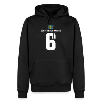Schwedische Namen Fußball Sauf Mallorca Trikot - Männer Premium Bio Hoodie - Schwarz - Vorne - Nico (187cm)
