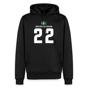 Schwedische Namen Fußball Sauf Mallorca Trikot - Männer Premium Bio Hoodie - Schwarz - Vorne - Nico (187cm)