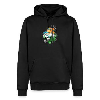 MTB Mountain Bike Enduro MTB Biker - Männer Premium Bio Hoodie - Schwarz - Vorne - Nico (187cm)