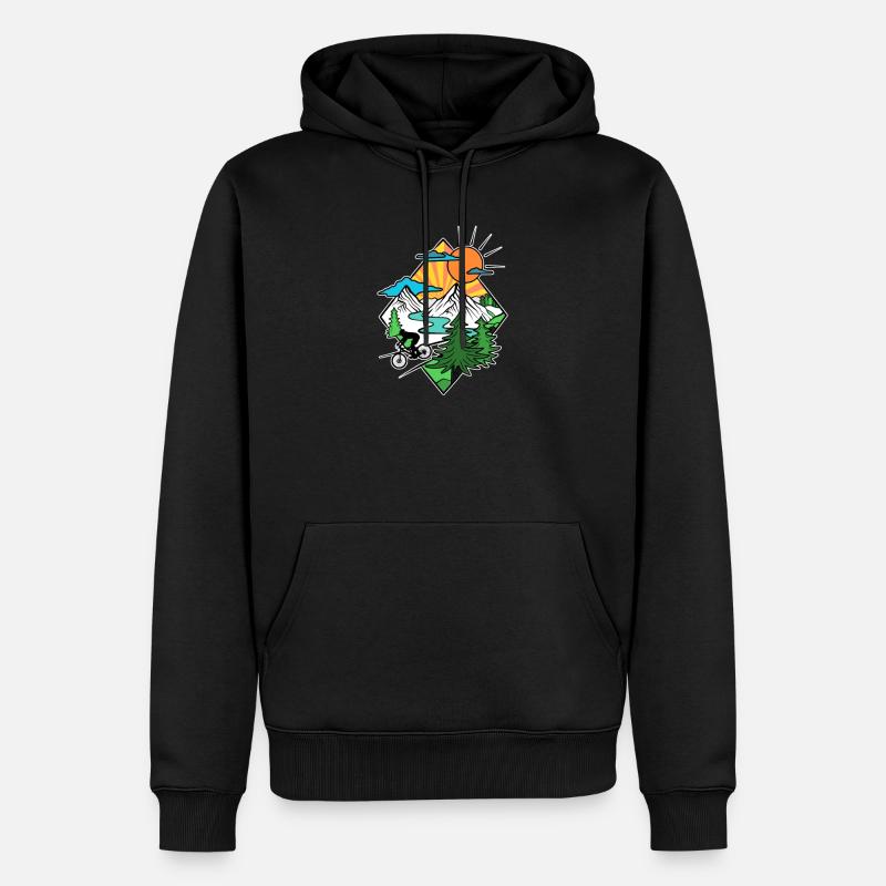 VTT vtt enduro VTT biker - Sweat à capuche Premium bio Homme - noir