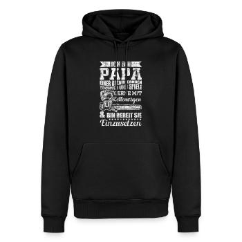 Forstwirt Papa Vater Geschenkidee - Männer Premium Bio Hoodie - Schwarz - Vorne - Nico (187cm)