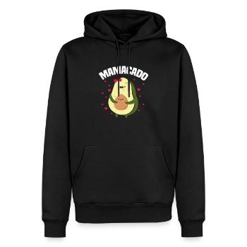Avocat de grossesse - Sweat à capuche Premium bio Homme - noir - Devant - Nico (187cm)