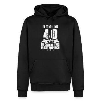 40. Geburtstag 40 Jahre Birthday Geschenk - Männer Premium Bio Hoodie - Schwarz - Vorne - Nico (187cm)
