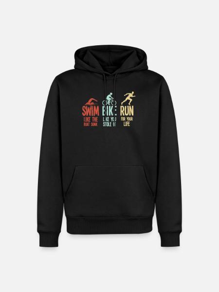 Triathlon Hawaii Sport Motivation - Men’s Premium Organic Hoodie - black