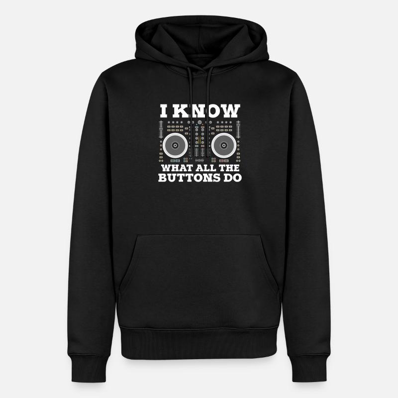Techno DJ - Men’s Premium Organic Hoodie - black