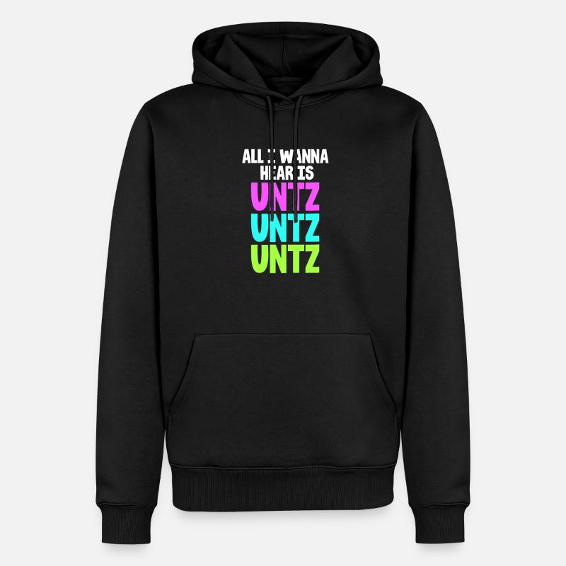 Techno - Männer Premium Bio Hoodie - Schwarz