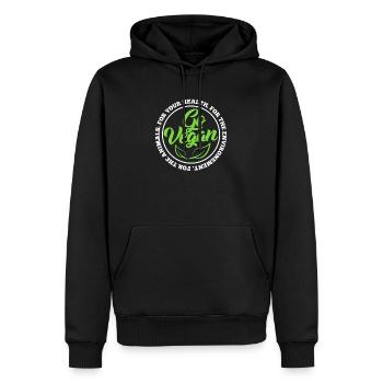 Cadeau végétalien végétalien pour le bien-être des animaux - Sweat à capuche Premium bio Homme - noir - Devant - Nico (187cm)