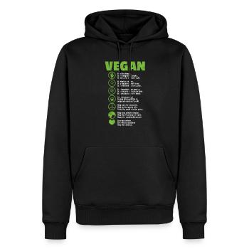 Veganer Vegan Veganismus Veganerin Geschenk - Männer Premium Bio Hoodie - Schwarz - Vorne - Nico (187cm)
