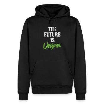 Cadeau de vaganisme vegan vegan vegan - Sweat à capuche Premium bio Homme - noir - Devant - Nico (187cm)