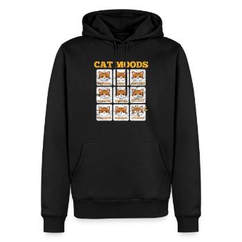 Chats Chat Chat Chat Amour de chat Cadeau - Sweat à capuche Premium bio Homme - noir - Devant - Nico (187cm)