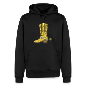Bottes de danse western line vintage danse - Sweat à capuche Premium bio Homme - noir - Devant - Nico (187cm)