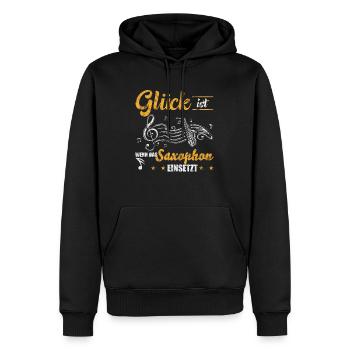 Saxophon Musikinstrument - Männer Premium Bio Hoodie - Schwarz - Vorne - Nico (187cm)