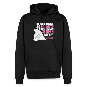 JGA Junggesellinnenabschied Heirat Braut Geschenk - Männer Premium Bio Hoodie - Schwarz - Vorne - Nico (187cm)