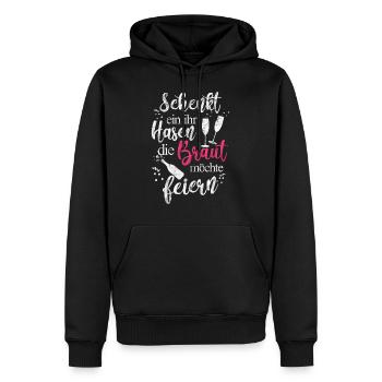 JGA Junggesellinnenabschied Mädelsabend Outfit - Männer Premium Bio Hoodie - Schwarz - Vorne - Nico (187cm)