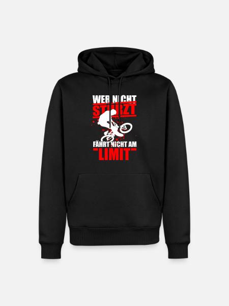Mountainbiker Mountainbike Hobby - Männer Premium Bio Hoodie - Schwarz