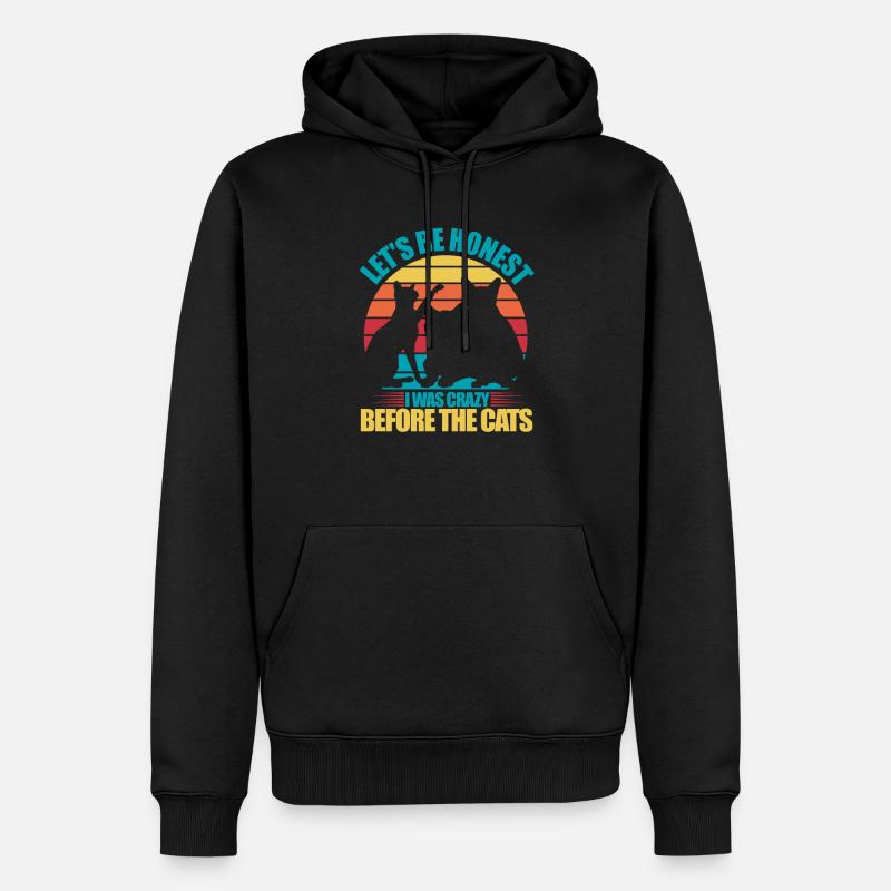 Chats - Sweat à capuche Premium bio Homme - noir