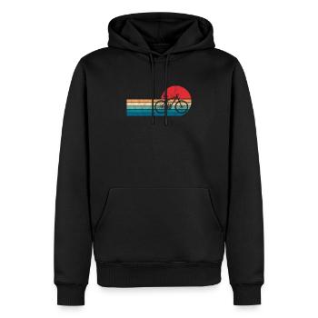 vélo de montagne - Sweat à capuche Premium bio Homme - noir - Devant - Nico (187cm)