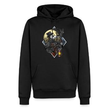 Pest Arzt - Männer Premium Bio Hoodie - Schwarz - Vorne - Nico (187cm)