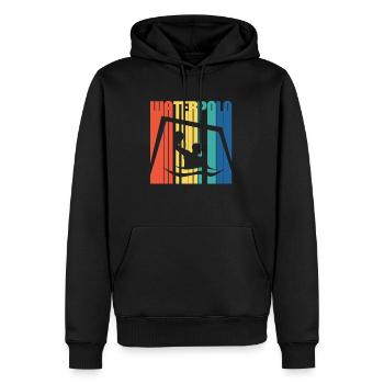 Water polo - Sweat à capuche Premium bio Homme - noir - Devant - Nico (187cm)