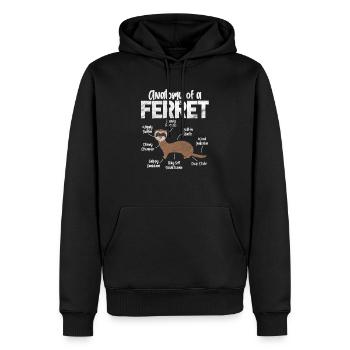 Frettchen - Männer Premium Bio Hoodie - Schwarz - Vorne - Nico (187cm)