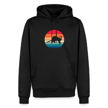 Frettchen - Männer Premium Bio Hoodie - Schwarz - Vorne - Nico (187cm)