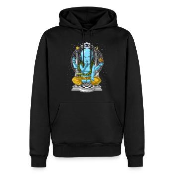 Shiva Psychedelic Meditation - Sweat à capuche Premium bio Homme - noir - Devant - Nico (187cm)