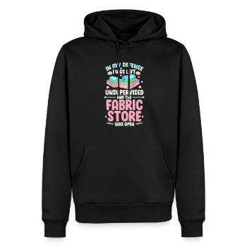 sew - Men’s Premium Organic Hoodie - black - Front - Nico (187cm)