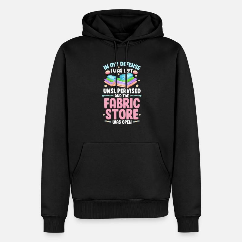 Nähen - Männer Premium Bio Hoodie - Schwarz