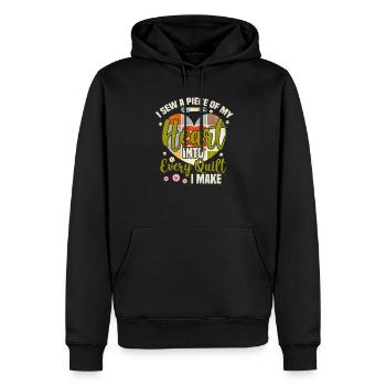 Nähen - Männer Premium Bio Hoodie - Schwarz - Vorne - Nico (187cm)