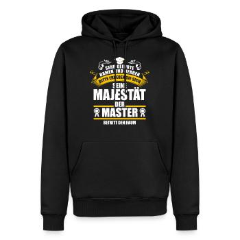 Master Abschluss Geschenk - Männer Premium Bio Hoodie - Schwarz - Vorne - Nico (187cm)