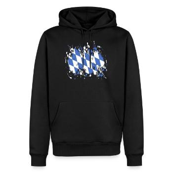 Diamants bavarois bleu-blanc - Sweat à capuche Premium bio Homme - noir - Devant - Nico (187cm)