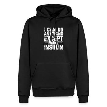 Diabetes - Männer Premium Bio Hoodie - Schwarz - Vorne - Nico (187cm)