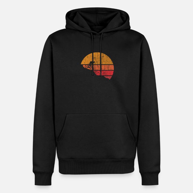 VTT Downhill VTT VTT cadeau - Sweat à capuche Premium bio Homme - noir
