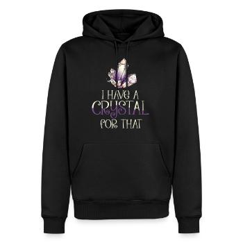 J'ai un cristal pour ça, cadeau de yoga chakra - Sweat à capuche Premium bio Homme - noir - Devant - Nico (187cm)