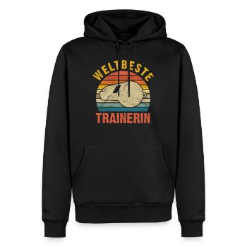 Weltbeste Trainerin Mannschaft Geschenk - Männer Premium Bio Hoodie - Schwarz - Vorne - Nico (187cm)