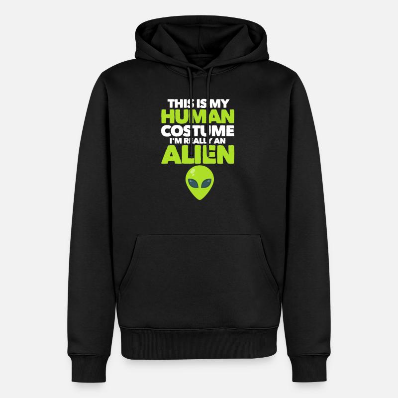 Alien - Männer Premium Bio Hoodie - Schwarz
