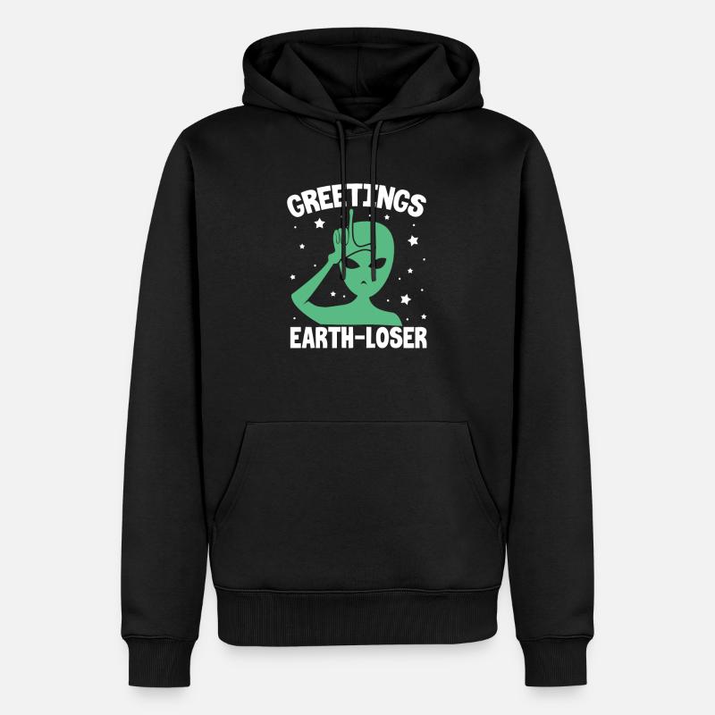 Alien - Männer Premium Bio Hoodie - Schwarz