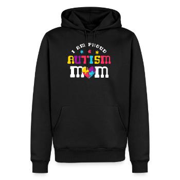 Maman autiste incassable, espoir du mois de l'autisme - Sweat à capuche Premium bio Homme - noir - Devant - Nico (187cm)