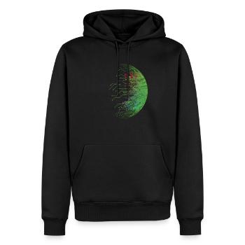 Binär Code Programmierer Computer Nerd Geschenk - Männer Premium Bio Hoodie - Schwarz - Vorne - Nico (187cm)