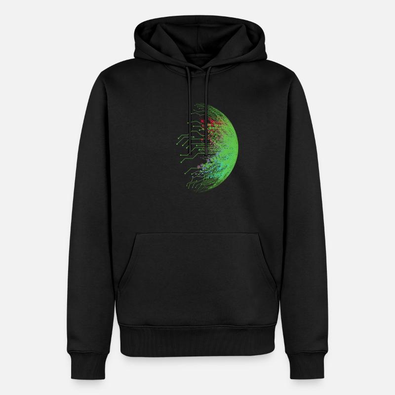 Binär Code - Männer Premium Bio Hoodie - Schwarz