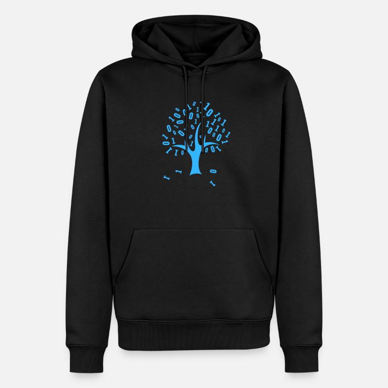 Binär Code - Männer Premium Bio Hoodie - Schwarz