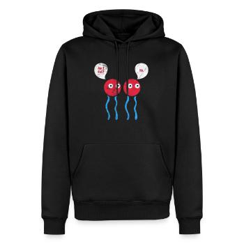 Biology - Men’s Premium Organic Hoodie - black - Front - Nico (187cm)