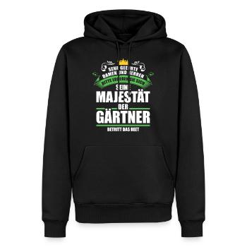 Gartenarbeit Gärtner Sprüche Geschenk - Männer Premium Bio Hoodie - Schwarz - Vorne - Nico (187cm)