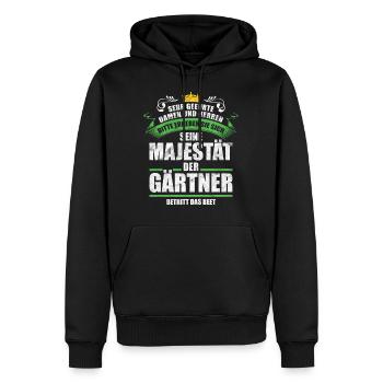 Gartenarbeit Gärtner Sprüche Geschenkidee - Männer Premium Bio Hoodie - Schwarz - Vorne - Nico (187cm)