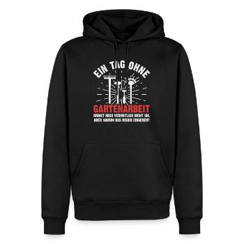 Lustiges Gartenarbeit Gärtner Sprüche Geschenk - Männer Premium Bio Hoodie - Schwarz - Vorne - Nico (187cm)
