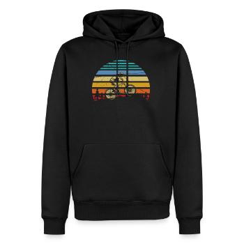 MTB Downhill, VTT cycliste, Sports de plein air - Sweat à capuche Premium bio Homme - noir - Devant - Nico (187cm)